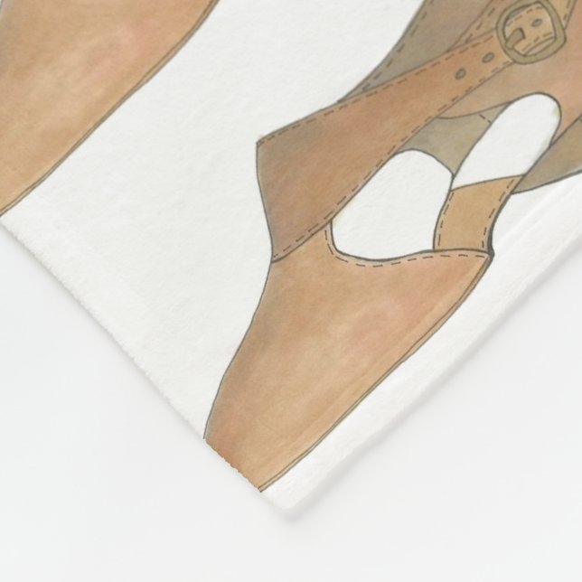 Couverture Polaire Chaussure lyrique Tan Chorégraphe danseuse moderne (Coin)