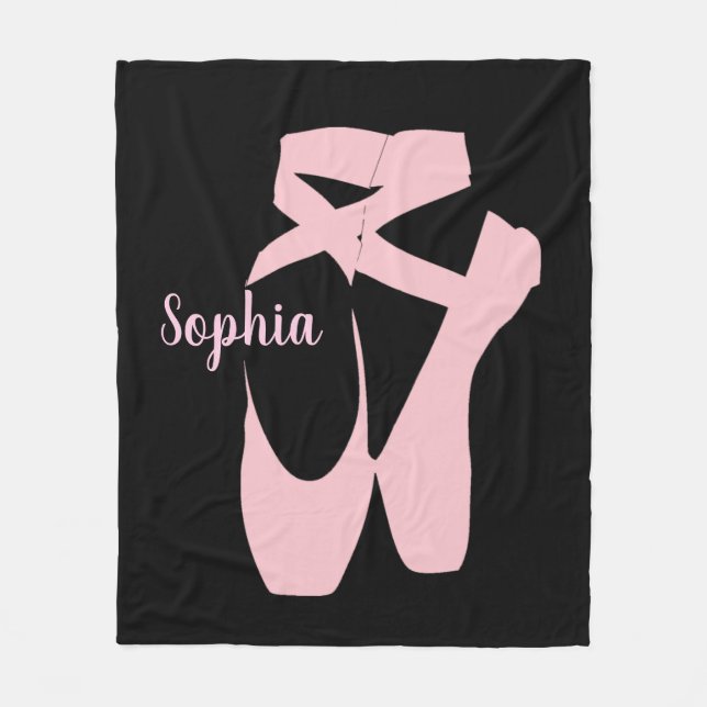 Couverture Polaire Chaussures de ballet Design Blanche en polaire (Devant)