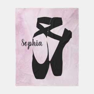 Couverture Polaire Chaussures de ballet Design Blanche en polaire