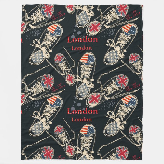 Couverture Polaire Chaussures de sport motif mode  (Devant)