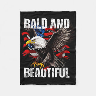 Couverture Polaire Chauve Et Beau 4 Juillet Jour De L'Indépendance Am