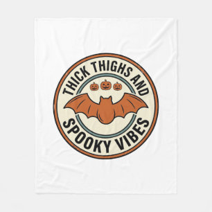 Couverture Polaire Chauve-souris d'Halloween Cuisses Épaisses Vibes S