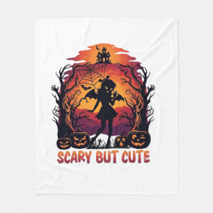 Couverture Polaire Chauve-souris fille citrouilles Halloween mignonne