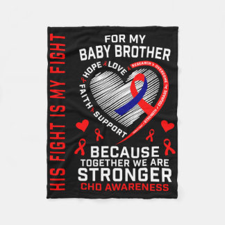 Couverture Polaire Chd Awareness Baby Brother Warrior Heart Disease C