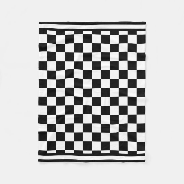 Couverture Polaire Checkered classique je saigne emballant le blanc (Devant)