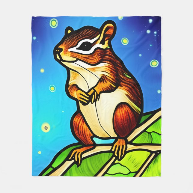 Couverture Polaire Cheeky, Jouant Chipmunk Pal (Devant)