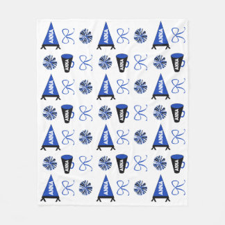 Couverture Polaire Cheer Camp Blue and Black Cheerleadering Pompom