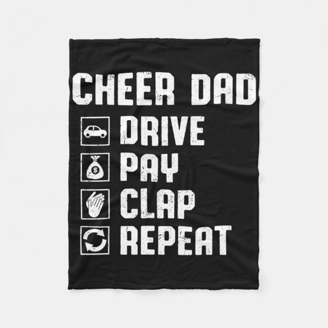 Couverture Polaire Cheer Dad Drive Pay Clap Repeat Cheerleader Dad Ro (Devant)