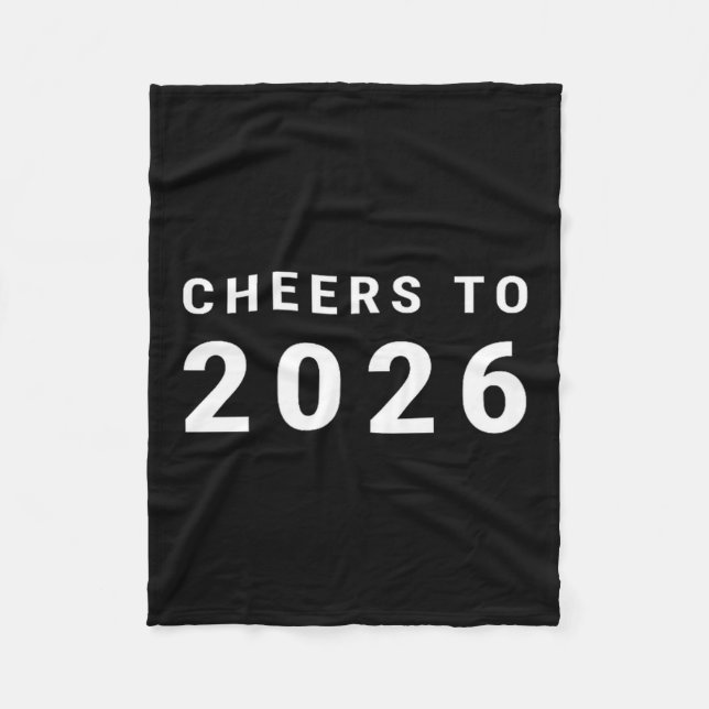 Couverture Polaire Cheers To 2026 Minimalist New Year  (Devant)