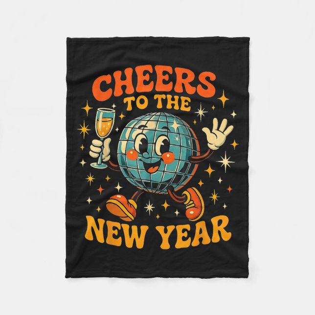 Couverture Polaire Cheers To The New Year 2026 Retro Party Gift  (Devant)