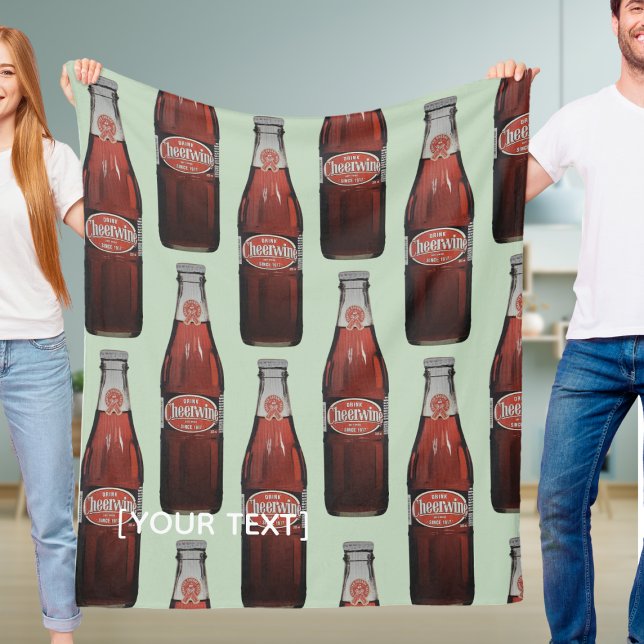 Couverture polaire Cheerwine de Caroline du Nord (North Carolina Fleece blanket with a little nostalgia. Cheerwine soda. A unique personalized blanket)