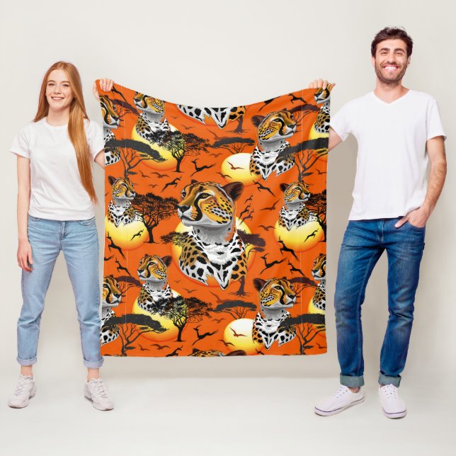 Couverture Polaire Cheetah African Feline Wild Animal (En situation)