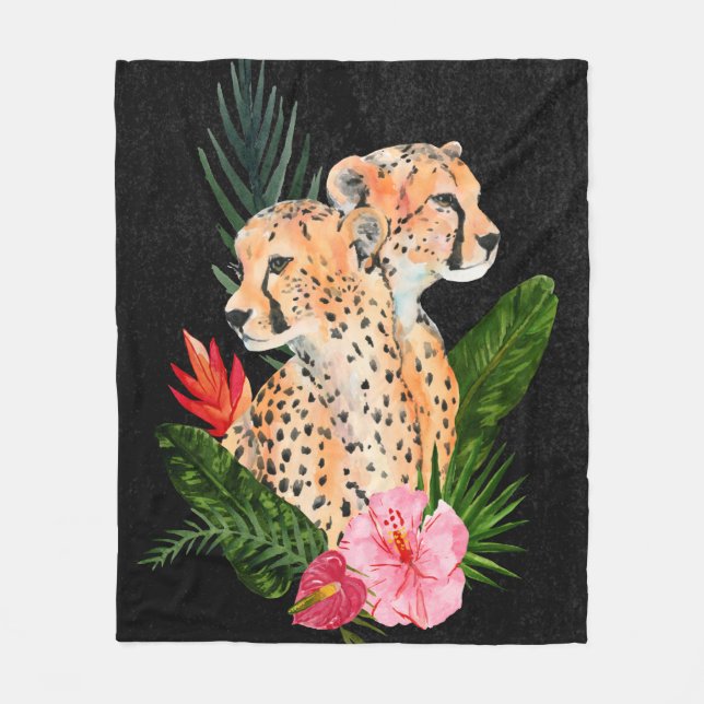 Couverture Polaire Cheetah Bouquet (Devant)
