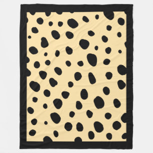 Couverture Polaire Cheetah Imprimer Motif Fleece Blanche
