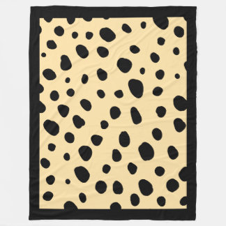Couverture Polaire Cheetah Imprimer Motif Fleece Blanche