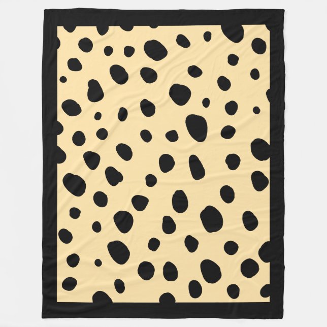 Couverture Polaire Cheetah Imprimer Motif Fleece Blanche (Devant)