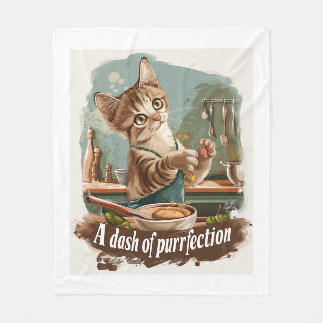 Couverture Polaire Chef cuisinier culinaire (Devant)