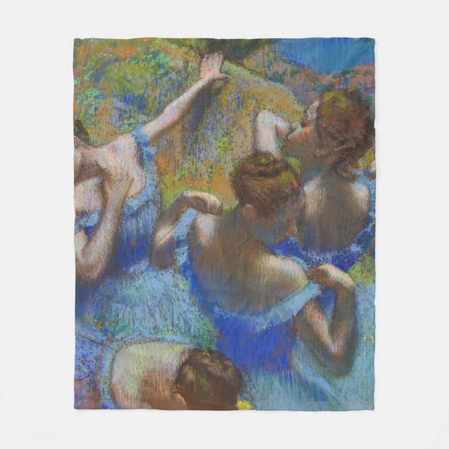 Couverture Polaire Chef-d'œuvre d'art fin pastel Danseuses bleues de  (Devant)
