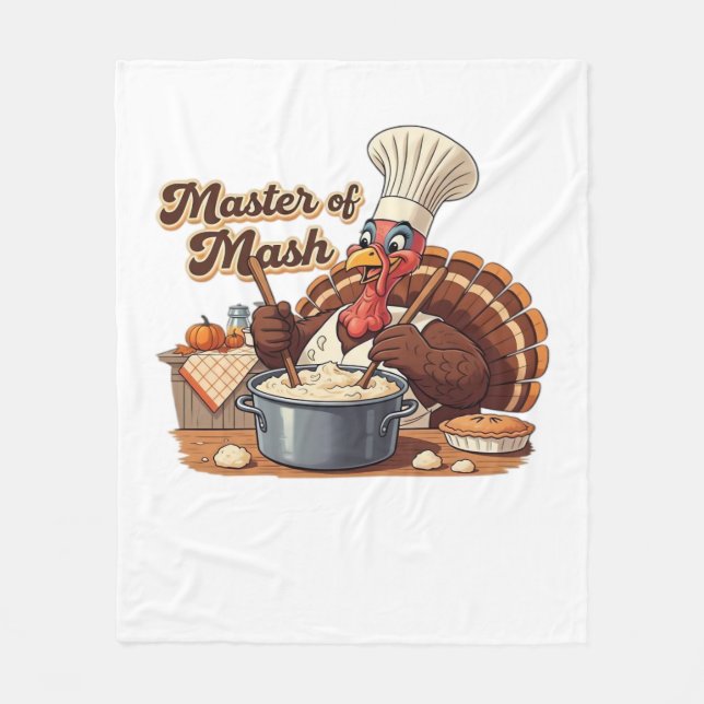 Couverture Polaire Chef rétro Turquie Thanksgiving T-Shirt surdimensi (Devant)