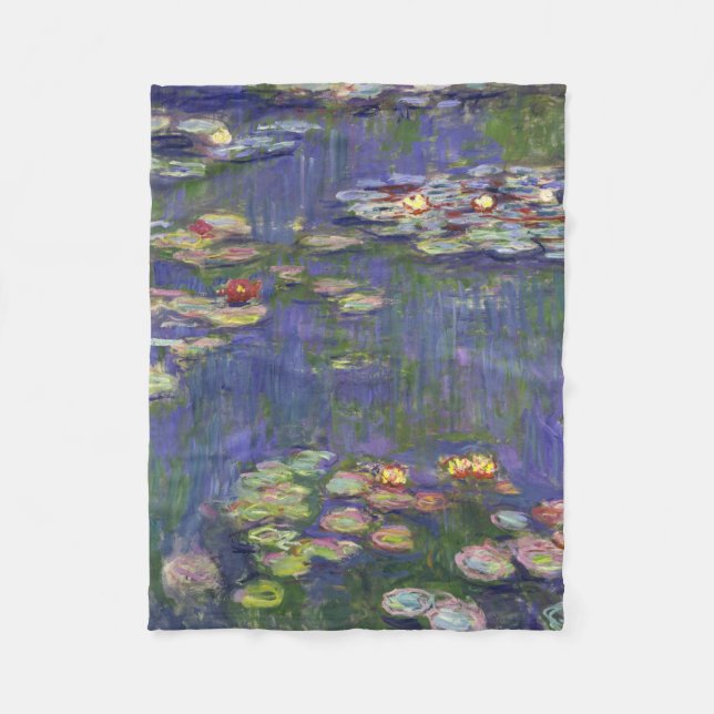 Couverture Polaire Chefs-d'œuvre de peinture de Nymphéas de Monet (Devant)