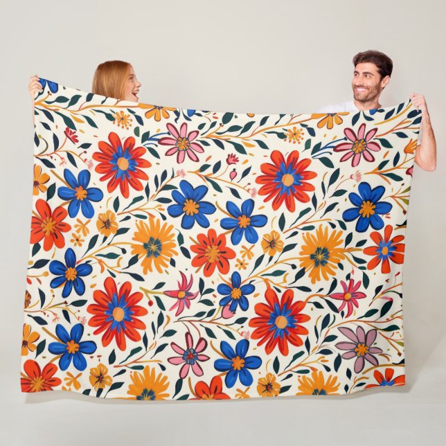Couverture Polaire Chemin de pétale radiant 60x80 (En situation)