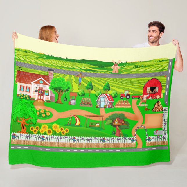 Couverture Polaire Chemins de ferme pour voitures (En situation)