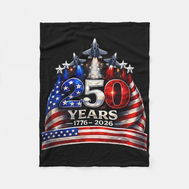 Couverture Polaire Chemise 250 Ans Usa Patriotique 4 Juillet Ameri (Devant)