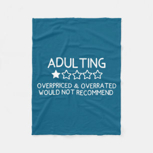 Couverture Polaire Chemise Adulting Drôle Adul 1 Étoile Avis
