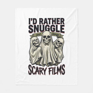 Couverture Polaire Chemise Câlin Horreur Crâne Drôle Nuit de Film Fan