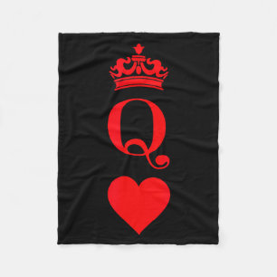 Couverture Polaire Chemise Cartes Reine & Roi Pour Valentin À Acc