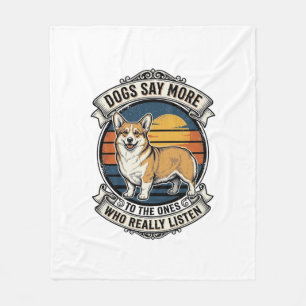 Couverture Polaire Chemise citation Corgi gravure vintage T-shirt ama
