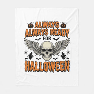Couverture Polaire Chemise crâne Halloween Gravure vintage Citation e