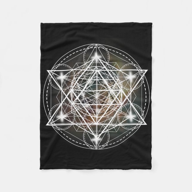 Couverture Polaire Chemise Cube de Métatron Géométrie Sacrée - Yo Spi (Devant)