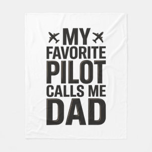 Couverture Polaire Chemise d'avion vintage Pilote préféré m'appelle p