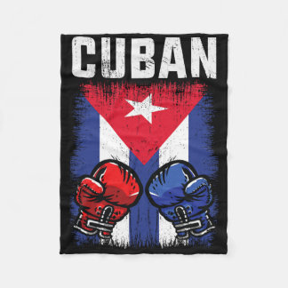 Couverture Polaire Chemise De Boxe Cuba Avec Gants Et Drapeau Cubain