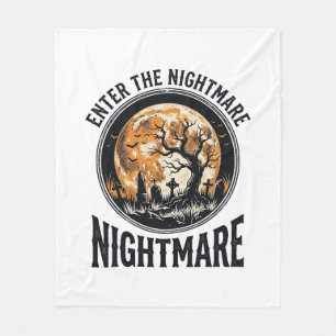 Couverture Polaire Chemise de cimetière d'Halloween Design de lune de