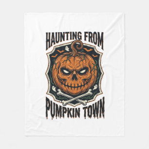 Couverture Polaire Chemise de citrouille d'Halloween Vintage Jack O L