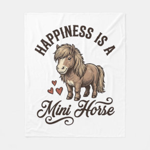 Couverture Polaire Chemise de conception de cheval miniature gravure 