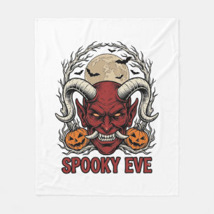 Couverture Polaire Chemise de Démon Halloween avec Gravure Vintage Ci