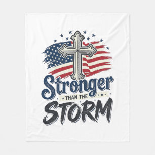 Couverture Polaire Chemise de foi patriotique plus forte que la tempê