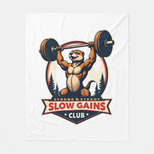 Couverture Polaire Chemise de gym drôle de paresseux vintage fort et 