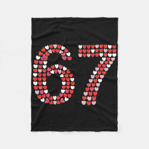 Couverture Polaire Chemise de la Saint-Valentin 67 6 7 Mème Drôle 67