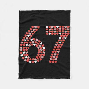 Couverture Polaire Chemise de la Saint-Valentin 67 6 7 Mème Drôle 67