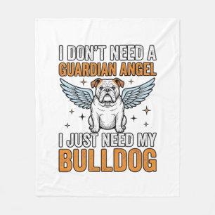 Couverture Polaire Chemise de l'ange gardien Bulldog amateur de chien