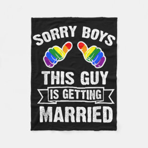 Couverture Polaire Chemise de l'enterrement de vie de garçon LGBT Fie