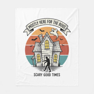 Couverture Polaire Chemise de maison hantée drôle Halloween vintage e