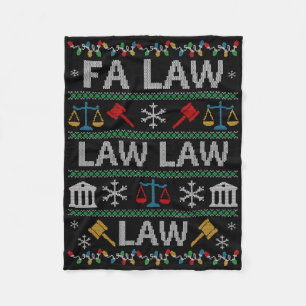 Couverture Polaire Chemise de Noël laide de juriste vintage Fa Law La