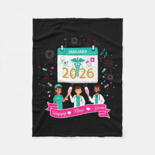 Couverture Polaire Chemise de Nouvel An infirmière joyeuse ; Personne