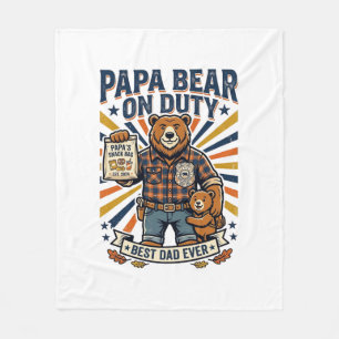 Couverture Polaire Chemise de papa ours en service pour la fête des p