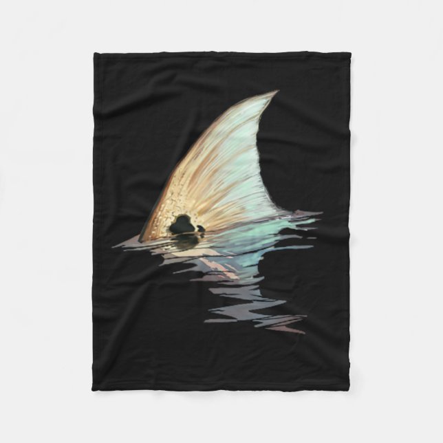 Couverture Polaire Chemise de poisson rouge à tambour rouge à queue d (Devant)